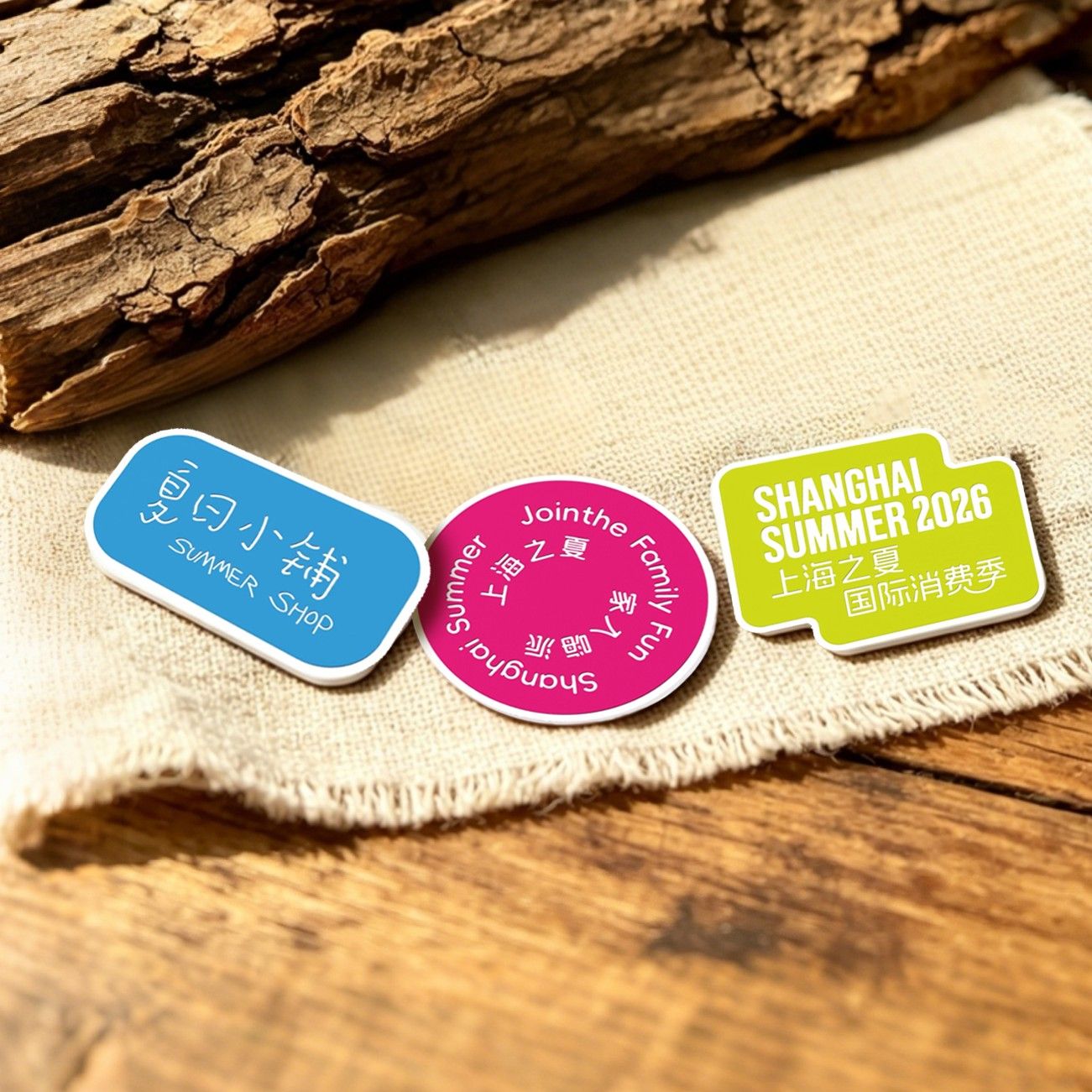 “Bie Bie Hao” Paper Theme Badge (Single-Color)