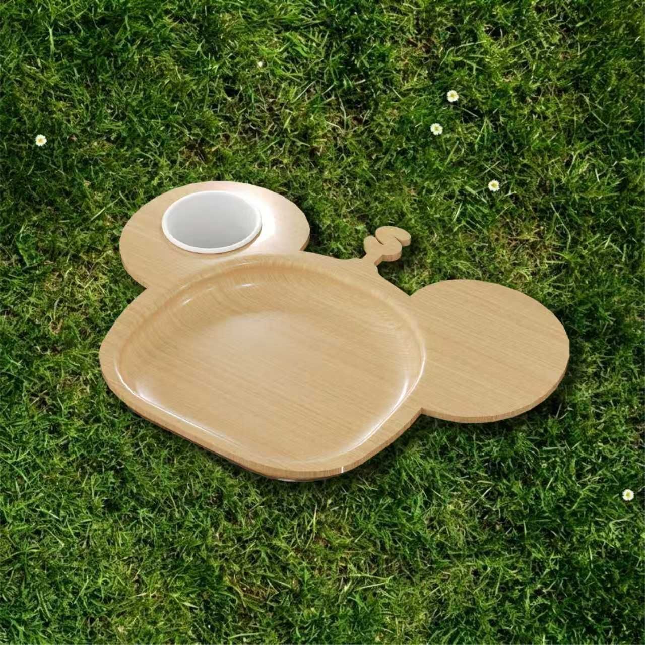 “Eat Well” Wooden Plate