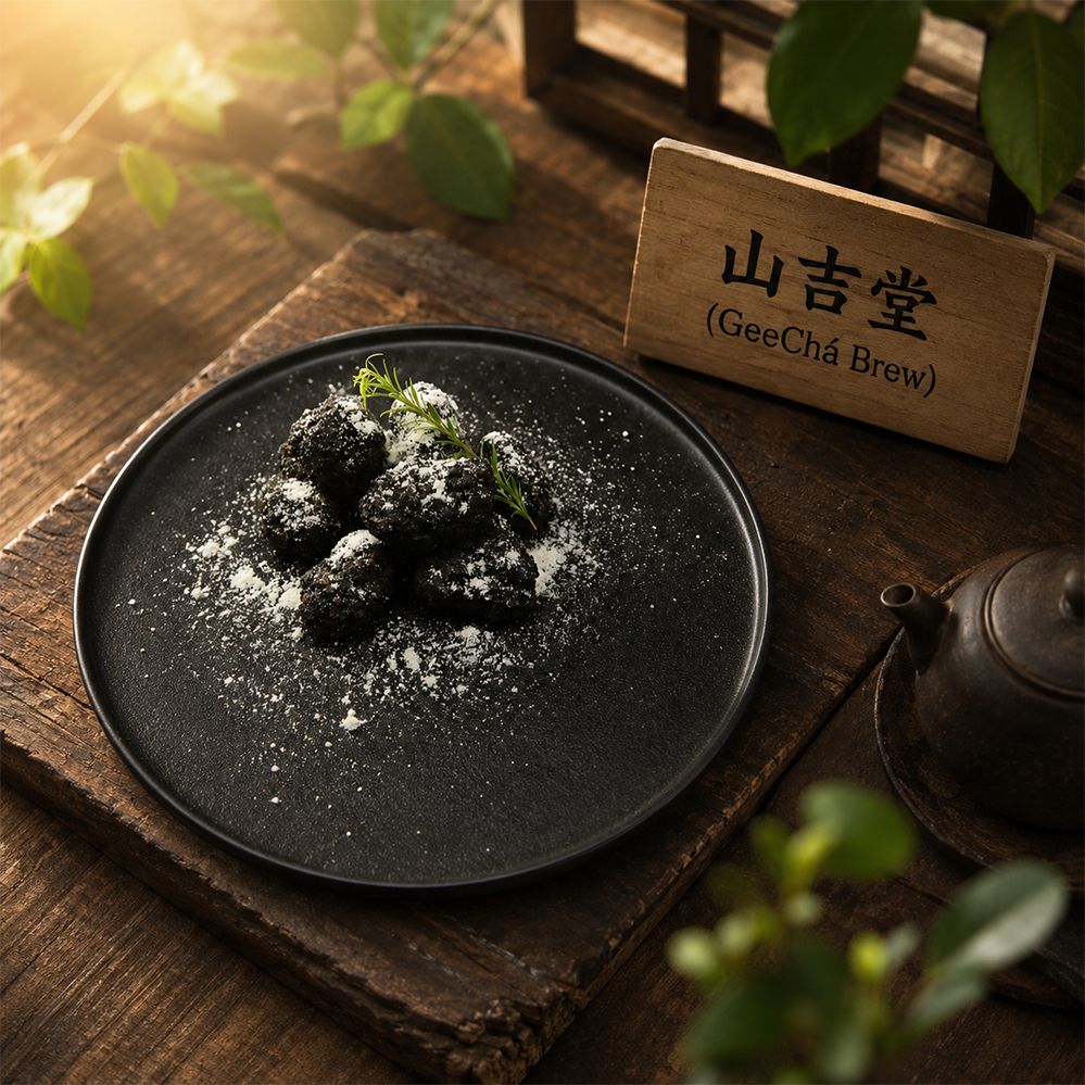 Squid Ink Fried Chicken Bites