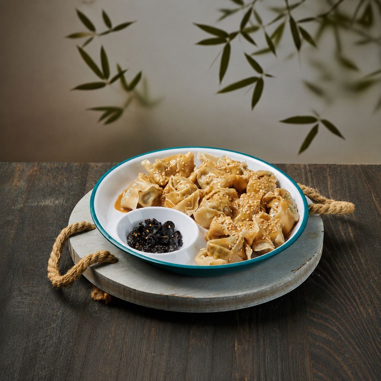 Shepherd's Purse & Pork Jumbo Wontons (10 pcs)