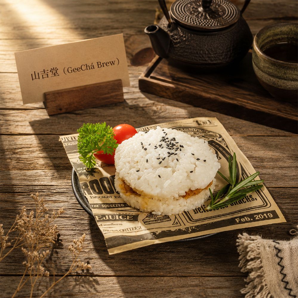 Chinese-Style Rice Burger