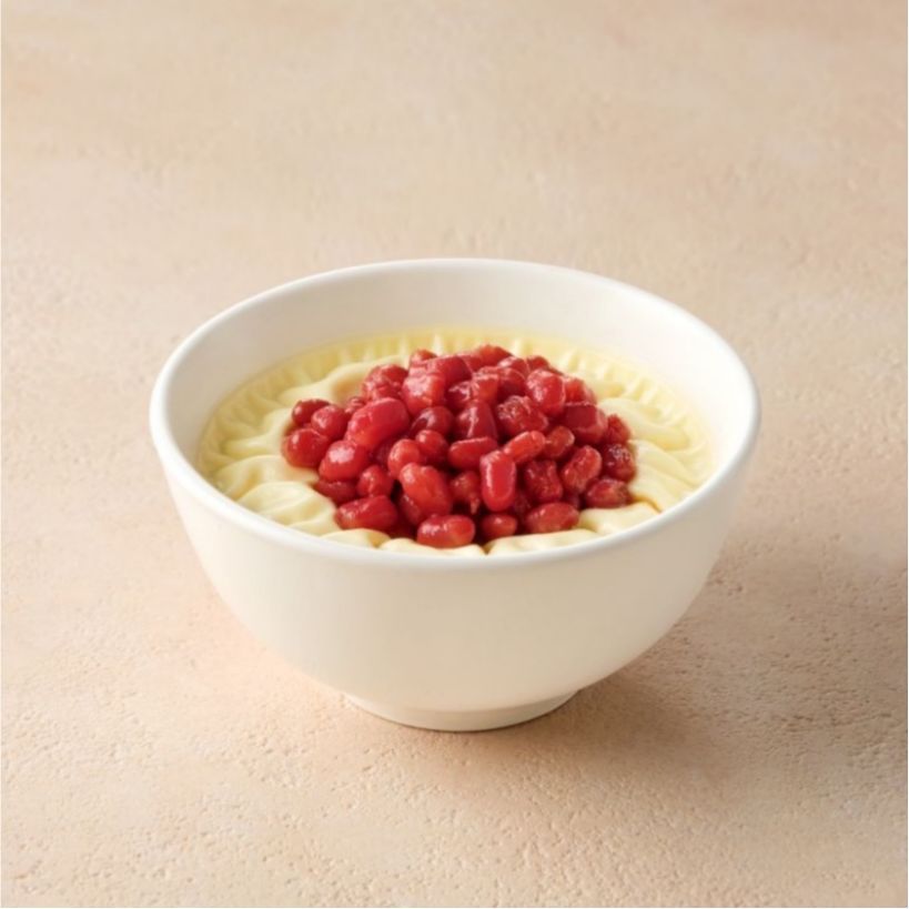 Milk Custard with Red Bean