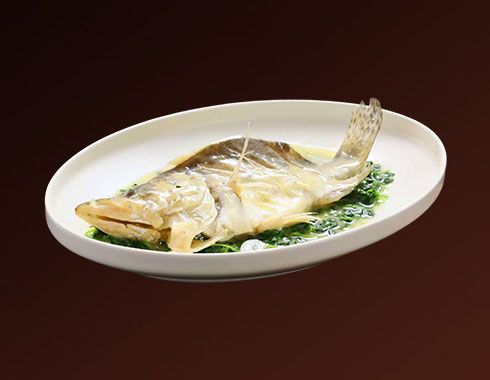 Simmered Fish with Seasonal Greens