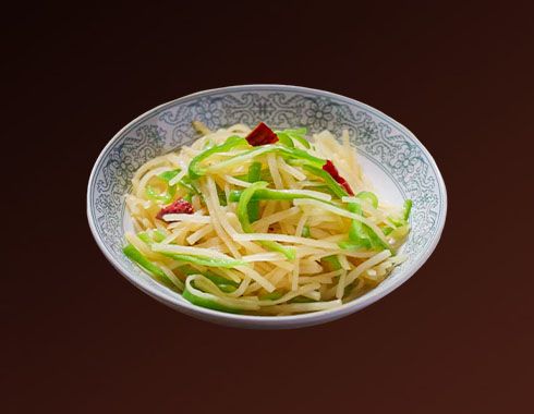 Shredded Potatoes with Green Peppers