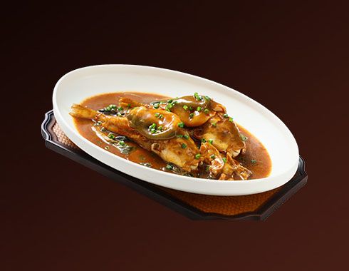 Brsised Puffer Fish with Edible Herb and Bamboo Shoots