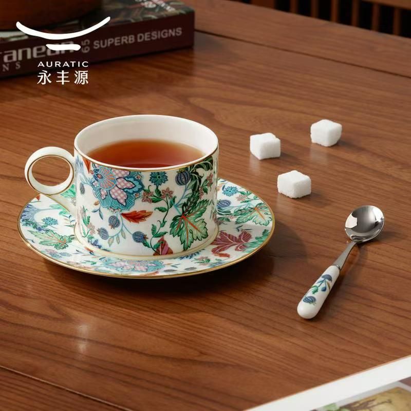 Happiness Garden – Clarence Palace Paisley Garden 200 ml Coffee Cup & Saucer Set