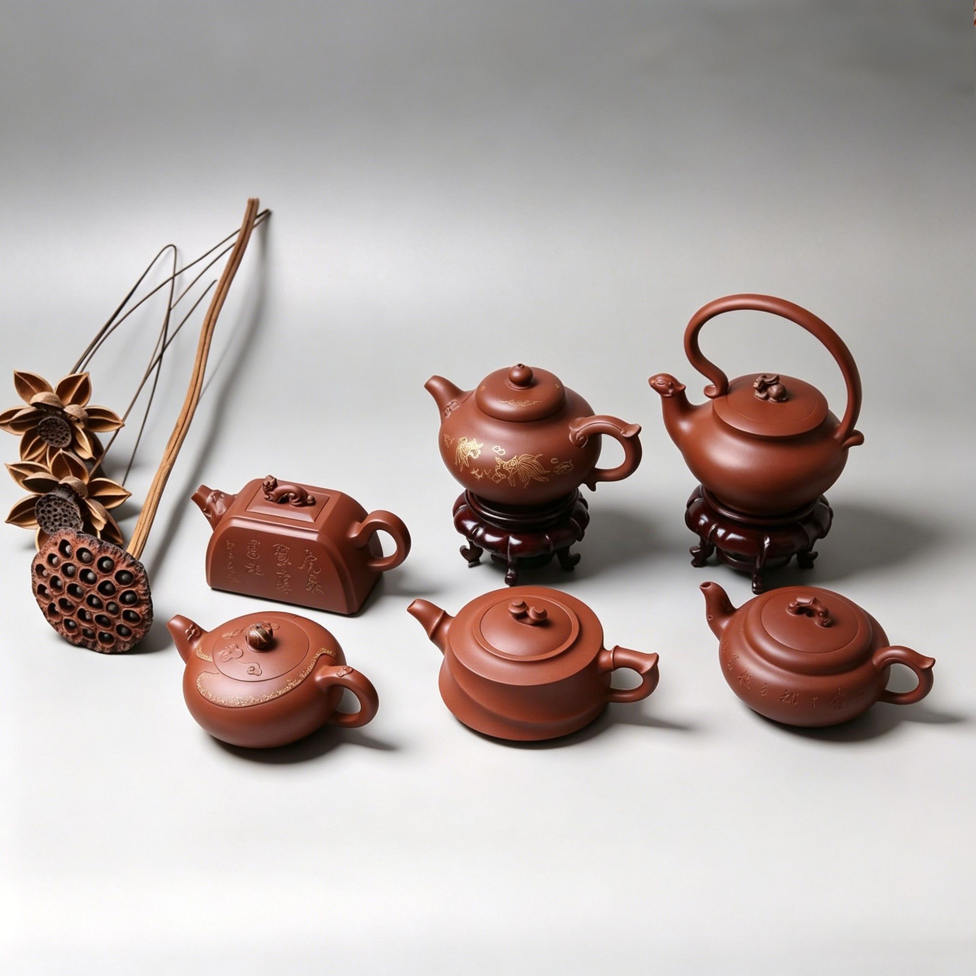 Master-Made Zisha Purple Clay Teapot with Chinese Art Spirit