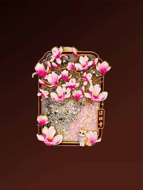 Tanzhe Temple Fridge Magnet – Peach Blossom