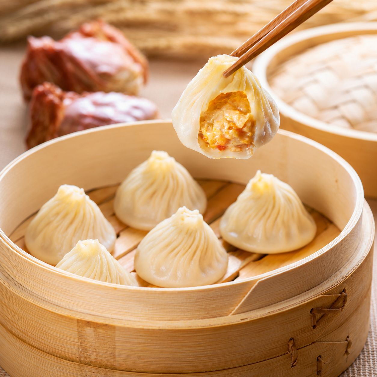 Crab Roe & Pork Soup Dumplings (6 pcs)
