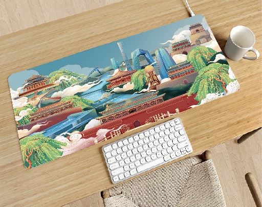 Hand-Drawn Beijing Scenic Desk Mat