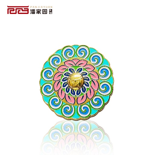 Beijing Central Axis Spiral Flower Pocket Mirror