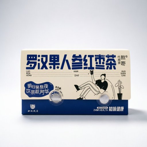 LuoHanGuo (Monk Fruit), Ginseng & Red Date Herbal Tea (for Throat Soothing, Energy & Immunity Support)