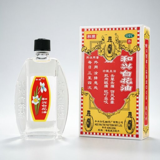 Hoe Hin White Flower Medicated Oil (for Headaches, Dizziness, Nasal Congestion & Muscle Aches)