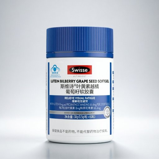 Swisse Lutein, Bilberry & Grape Seed Softgels (for Eye Health, Vision Support & Eye Strain Relief)