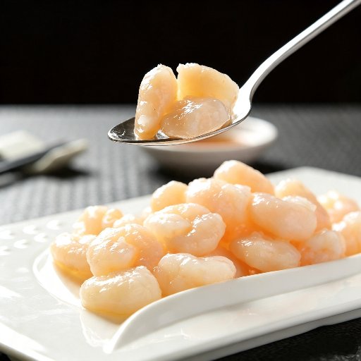Gambas peladas al estilo cristal