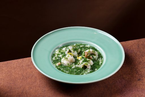 Shrimp Balls with Shepherd’s Purse and Egg-White Stew