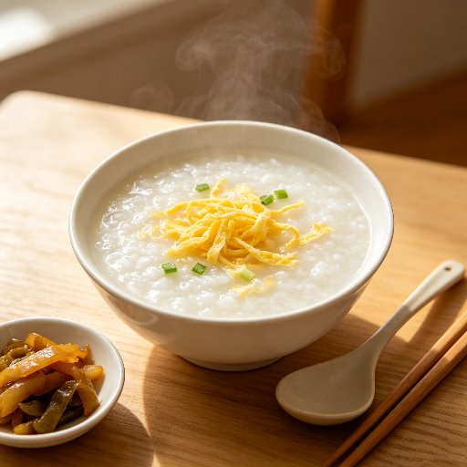Eier-Reisbrei mit Sukiyaki-Brühe