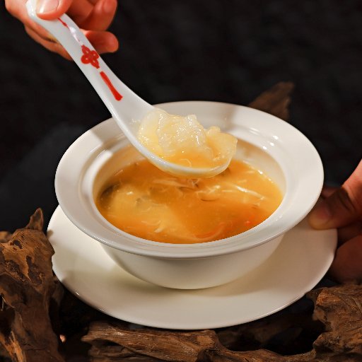 Soup: Rich Broth with Shredded Chicken & Fish Maw