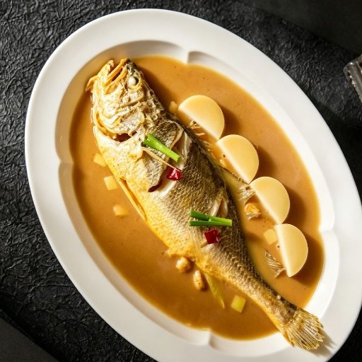 Home-Style Braised Dachen Island Small Yellow Croaker with Taizhou Rice Cakes
