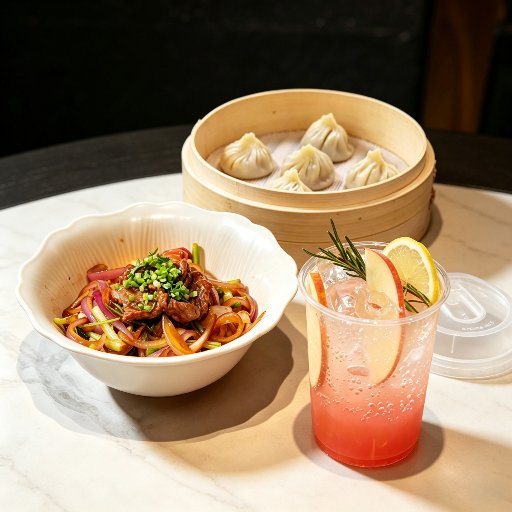 Solo Set: Savory Tossed Noodles & Light Soup Dumplings