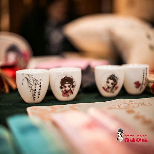 Kunqu Opera Ceramic Travel Cup