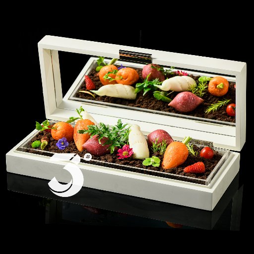 Dim sum con forma de verduras de huerto
