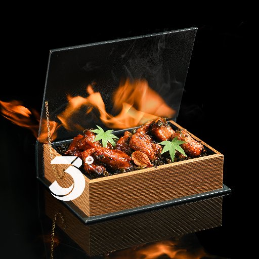 Costillas al aroma de té verde servidas con llama
