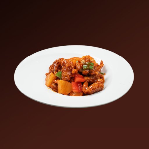 Knuspriges süß-saures Schweinefleisch mit Ananas und Paprika