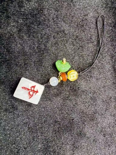 Mahjong Red Dragon Jadeite Good-Luck Pendant Charm