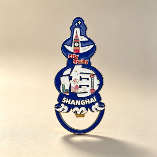 Shanghai Landmark Bottle Opener Fridge Magnet