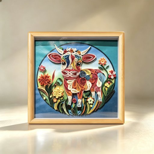 Ox Zodiac Quilling Artwork