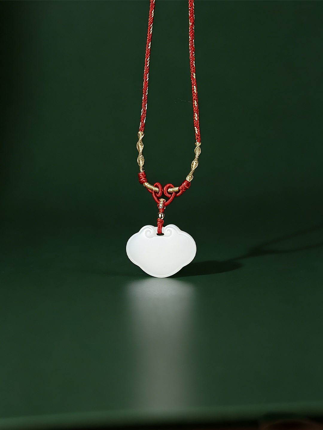 Hetian Jade White Jade Peace Lock (Ping An Lock)