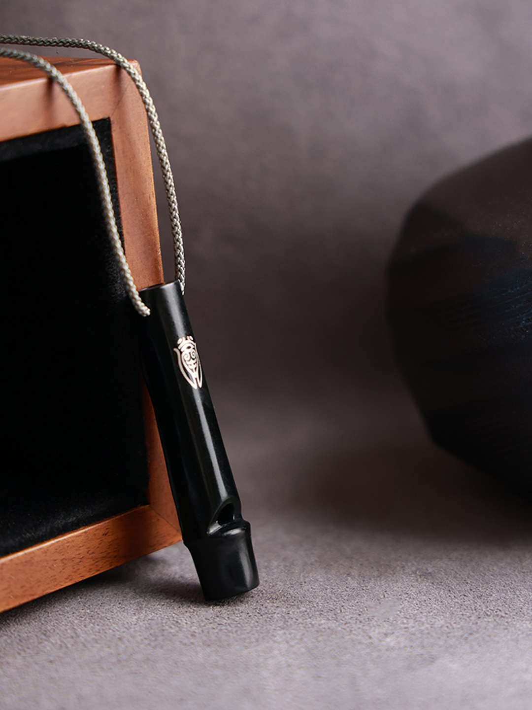 Hetian Jade Whistle with Silver Inlay – Whisper of Safety
