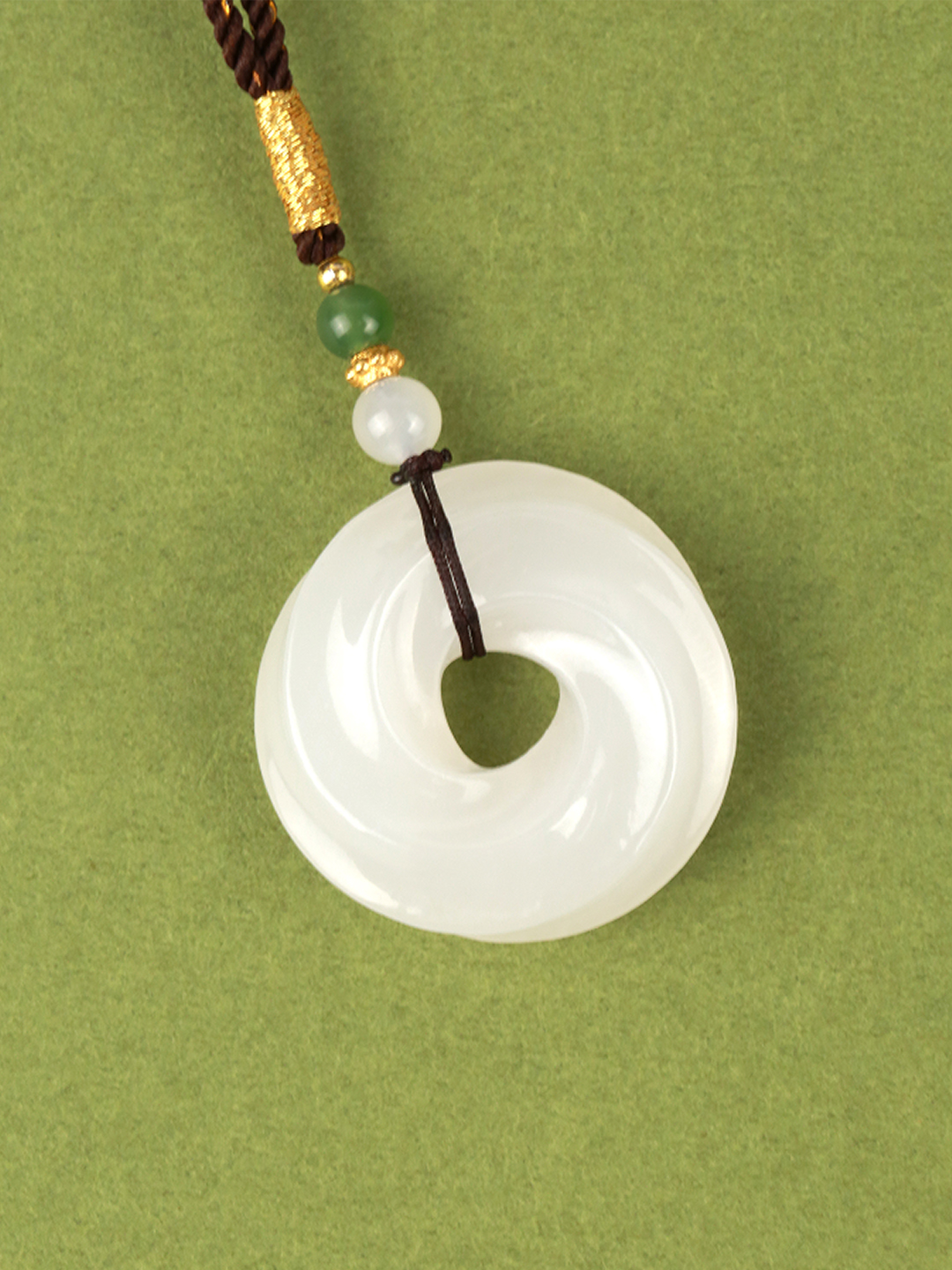 Hetian Jade White Jade Möbius Ring