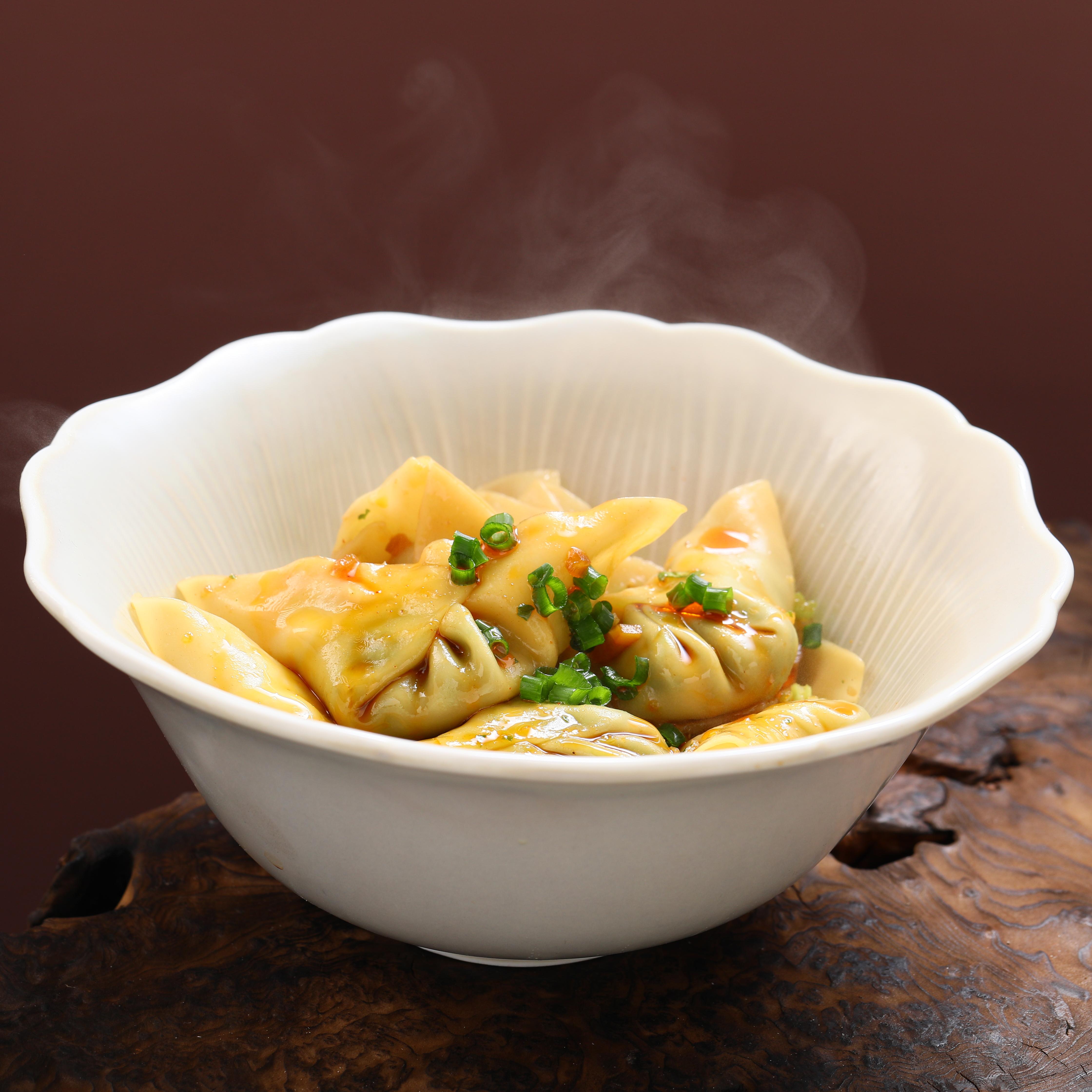 Wontons in Red Chili Oil