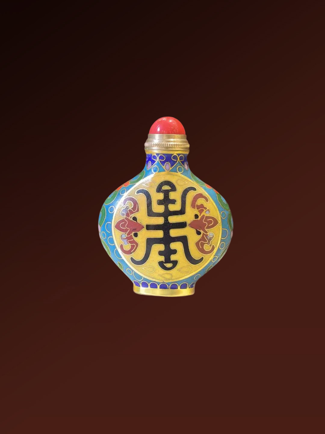 Xianye Zhai //喜寿平安/景泰蓝/鼻烟壶