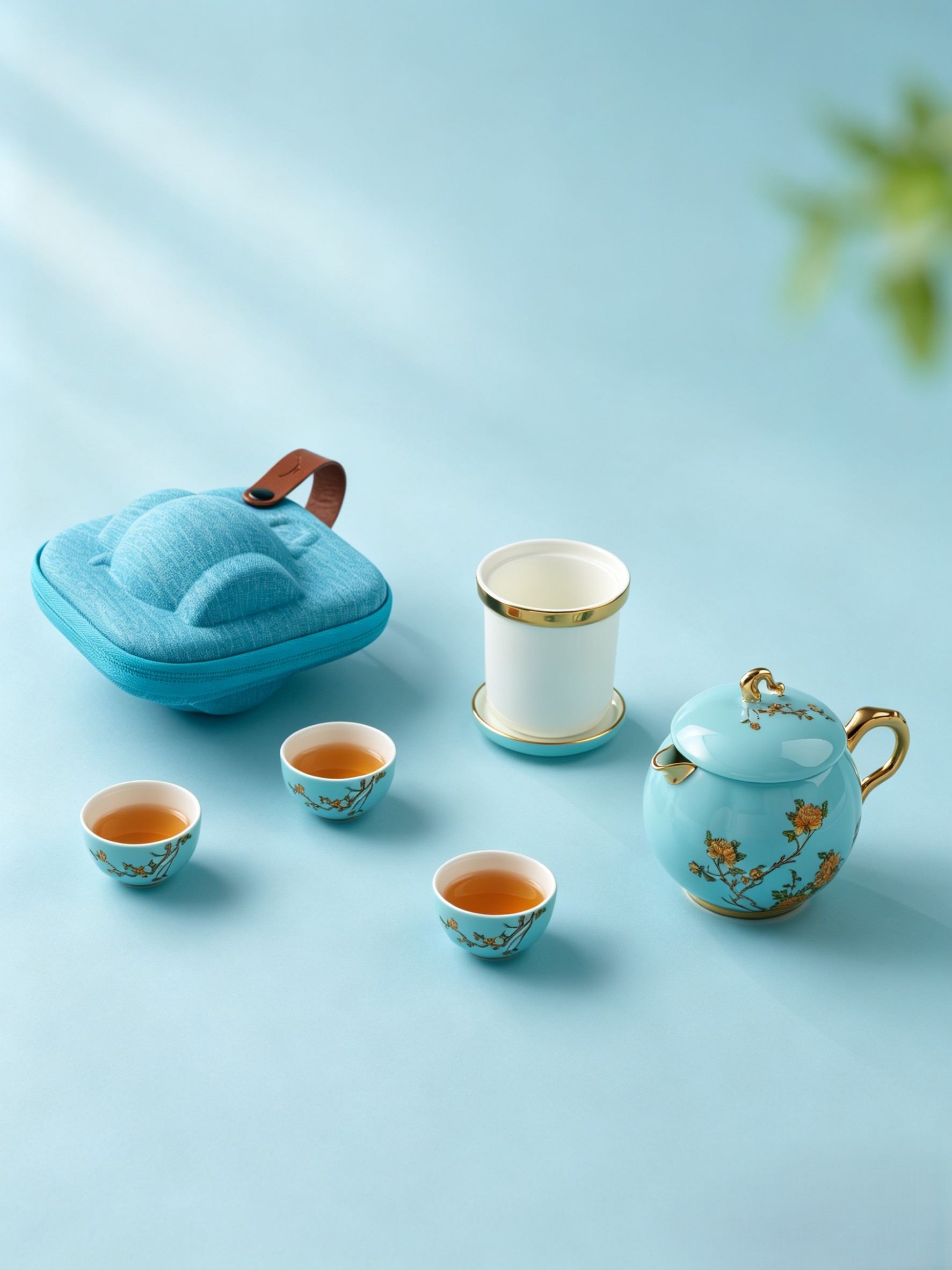 Madam Porcelain – West Lake Blue 7‑Piece Travel Set