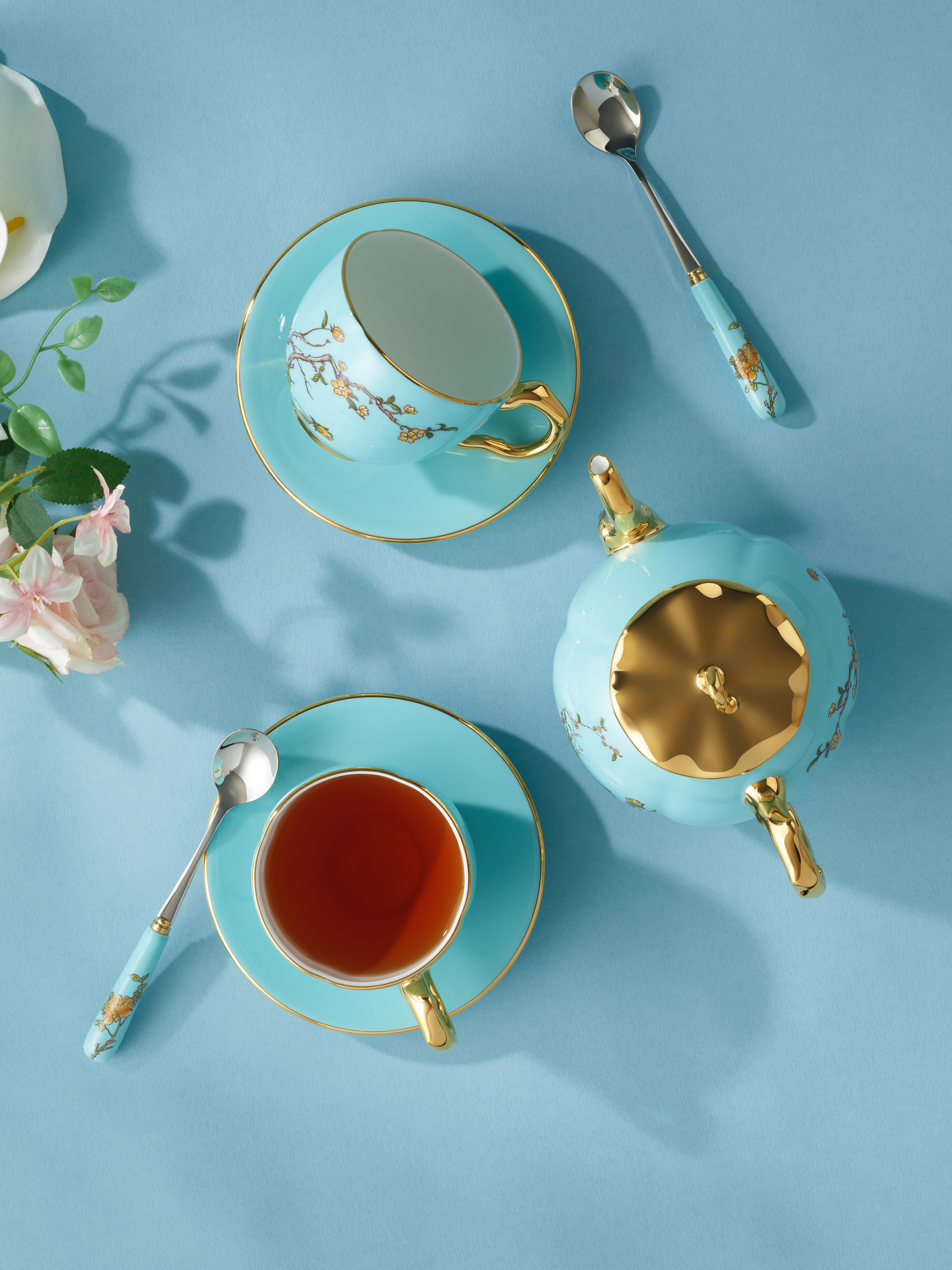 West Lake Blue Porcelain Tea Coffee Set