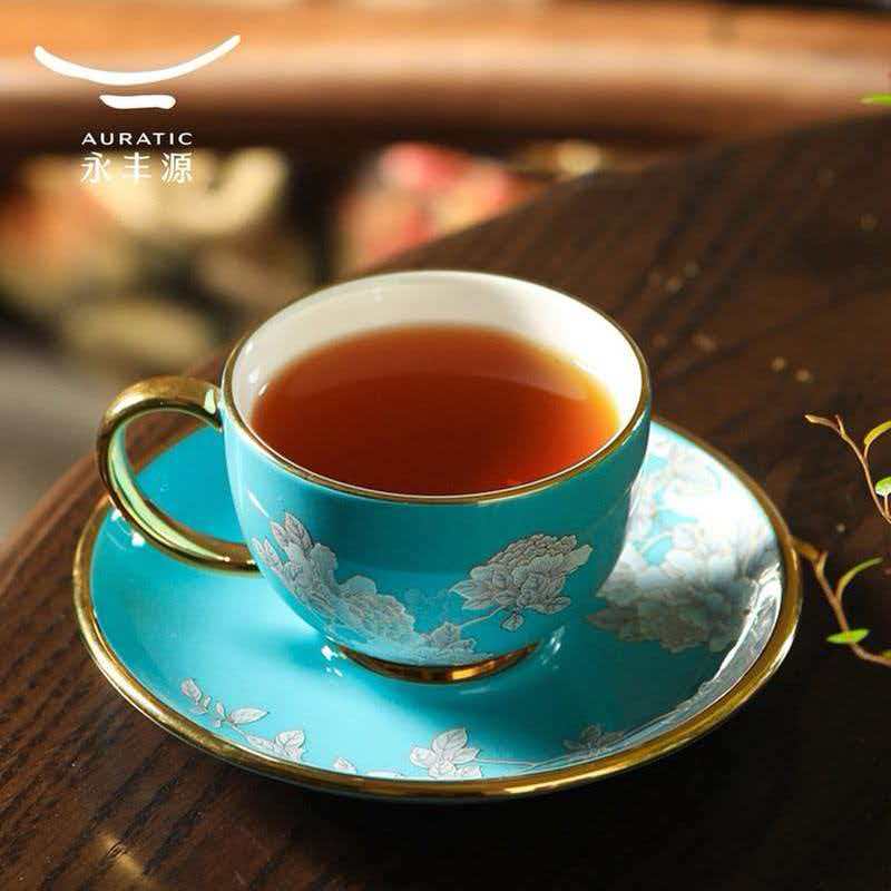 Ink‑Wash Peony 2‑Piece Tea & Coffee Cup Set (150 ml)